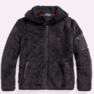 Polo Ralph Lauren Teddy Fleece Jacket Boys size 8 Black
